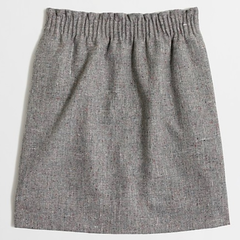 J. CREW FACTORY PLEATED MINI WOOL BLEND SKIRT